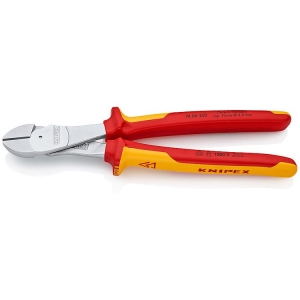 Knipex 74 06 250 Diagonal Cutter high-leverage chrome-plated 250mm VDE